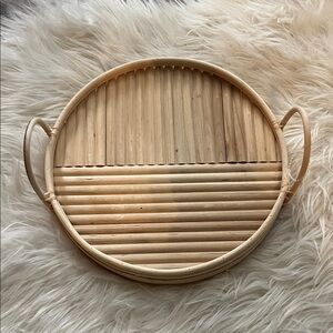 Kirklands mini decorative bamboo inspired serving tray
